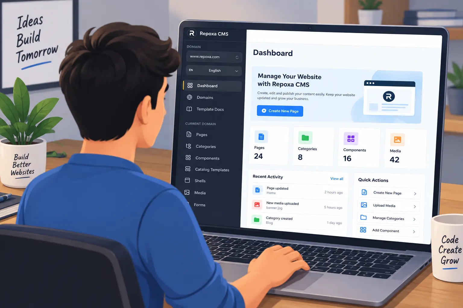 Repoxa CMS: Smartly Managing Your Website